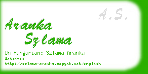 aranka szlama business card